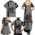 Indigenous Regions of Panama Guna de Madungandí Family Matching Summer Maxi Dress and Hawaiian Shirt with Colorful Turtle and Black White Geometric Pattern - Wonder Print Shop