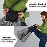 Indigenous Regions of Panama Guna de Madungandí Grocery Bag with Colorful Turtle and Black White Geometric Pattern - Wonder Print Shop