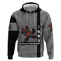 Indigenous Regions of Panama Guna de Madungandí Hoodie with Colorful Turtle and Black White Geometric Pattern - Wonder Print Shop