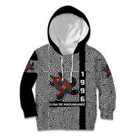 Indigenous Regions of Panama Guna de Madungandí Kid Hoodie with Colorful Turtle and Black White Geometric Pattern - Wonder Print Shop