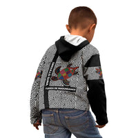 Indigenous Regions of Panama Guna de Madungandí Kid Hoodie with Colorful Turtle and Black White Geometric Pattern - Wonder Print Shop