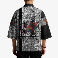 Indigenous Regions of Panama Guna de Madungandí Kimono with Colorful Turtle and Black White Geometric Pattern - Wonder Print Shop