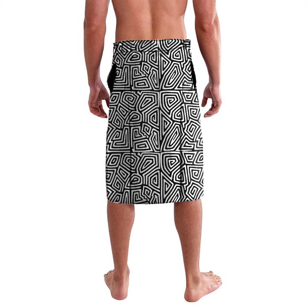 Indigenous Regions of Panama Guna de Madungandí Lavalava with Colorful Turtle and Black White Geometric Pattern - Wonder Print Shop