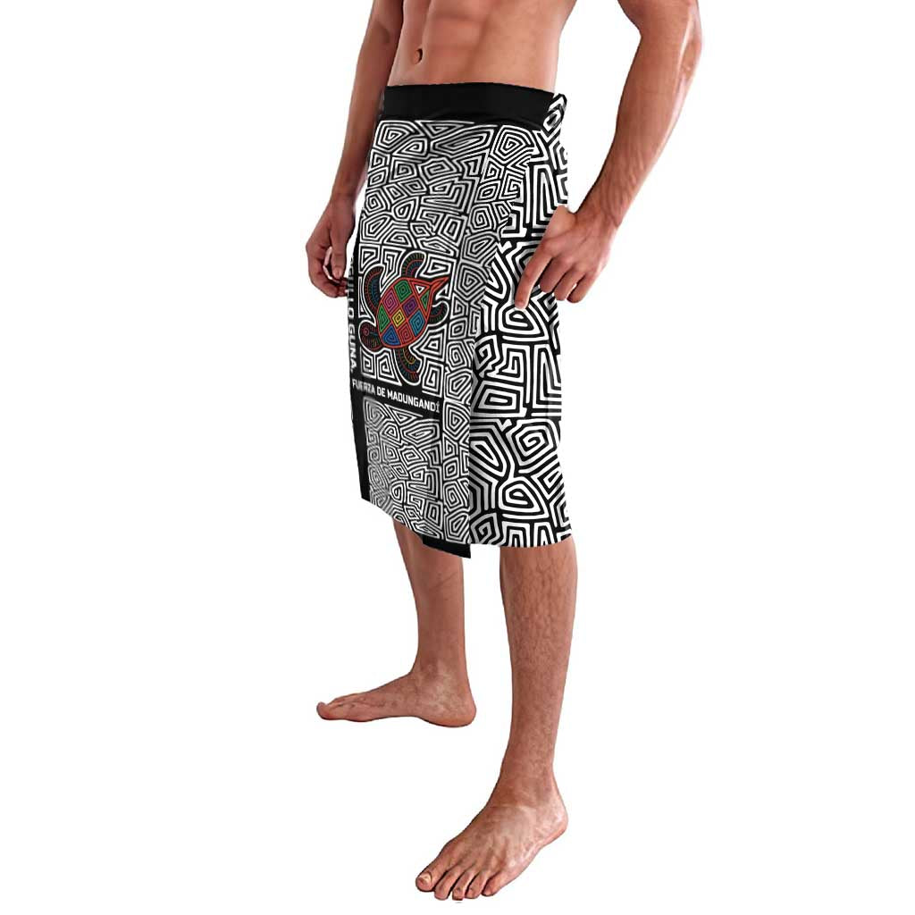Indigenous Regions of Panama Guna de Madungandí Lavalava with Colorful Turtle and Black White Geometric Pattern - Wonder Print Shop
