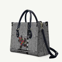 Indigenous Regions of Panama Guna de Madungandí Leather Bag with Colorful Turtle and Black White Geometric Pattern - Wonder Print Shop