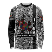 Indigenous Regions of Panama Guna de Madungandí Long Sleeve Shirt with Colorful Turtle and Black White Geometric Pattern - Wonder Print Shop