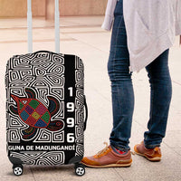 Indigenous Regions of Panama Guna de Madungandí Luggage Cover with Colorful Turtle and Black White Geometric Pattern - Wonder Print Shop