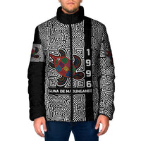 Indigenous Regions of Panama Guna de Madungandí Padded Jacket with Colorful Turtle and Black White Geometric Pattern - Wonder Print Shop
