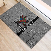 Indigenous Regions of Panama Guna de Madungandí Rubber Doormat with Colorful Turtle and Black White Geometric Pattern - Wonder Print Shop