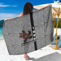 Indigenous Regions of Panama Guna de Madungandí Sarong with Colorful Turtle and Black White Geometric Pattern - Wonder Print Shop