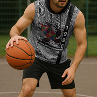 Indigenous Regions of Panama Guna de Madungandí Sleeveless Hoodie with Colorful Turtle and Black White Geometric Pattern - Wonder Print Shop