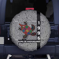 Indigenous Regions of Panama Guna de Madungandí Spare Tire Cover with Colorful Turtle and Black White Geometric Pattern - Wonder Print Shop