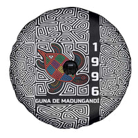 Indigenous Regions of Panama Guna de Madungandí Spare Tire Cover with Colorful Turtle and Black White Geometric Pattern - Wonder Print Shop