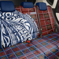 Indigenous Regions of Panama Guna de Wargandí Back Car Seat Cover with Tribal Pattern and Blue White Nature and People - Wonder Print Shop