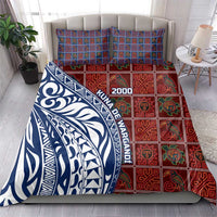 Indigenous Regions of Panama Guna de Wargandí Bedding Set with Tribal Pattern and Blue White Nature and People - Wonder Print Shop