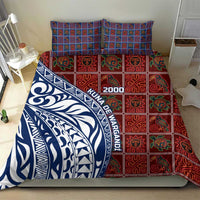 Indigenous Regions of Panama Guna de Wargandí Bedding Set with Tribal Pattern and Blue White Nature and People - Wonder Print Shop