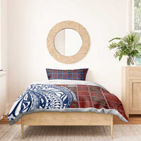 Indigenous Regions of Panama Guna de Wargandí Bedding Set with Tribal Pattern and Blue White Nature and People - Wonder Print Shop