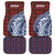 Indigenous Regions of Panama Guna de Wargandí Car Mats with Tribal Pattern and Blue White Nature and People - Wonder Print Shop