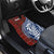 Indigenous Regions of Panama Guna de Wargandí Car Mats with Tribal Pattern and Blue White Nature and People - Wonder Print Shop