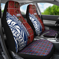 Indigenous Regions of Panama Guna de Wargandí Car Seat Cover with Tribal Pattern and Blue White Nature and People - Wonder Print Shop