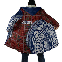 Indigenous Regions of Panama Guna de Wargandí Cloak with Tribal Pattern and Blue White Nature and People - Wonder Print Shop