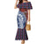 Indigenous Regions of Panama Guna de Wargandí Family Matching Mermaid Dress and Hawaiian Shirt with Tribal Pattern and Blue White Nature and People - Wonder Print Shop
