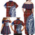Indigenous Regions of Panama Guna de Wargandí Family Matching Off Shoulder Maxi Dress and Hawaiian Shirt with Tribal Pattern and Blue White Nature and People - Wonder Print Shop