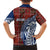 Indigenous Regions of Panama Guna de Wargandí Family Matching Short Sleeve Bodycon Dress and Hawaiian Shirt with Tribal Pattern and Blue White Nature and People - Wonder Print Shop