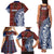 Indigenous Regions of Panama Guna de Wargandí Family Matching Tank Maxi Dress and Hawaiian Shirt with Tribal Pattern and Blue White Nature and People - Wonder Print Shop
