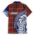 Indigenous Regions of Panama Guna de Wargandí Family Matching Tank Maxi Dress and Hawaiian Shirt with Tribal Pattern and Blue White Nature and People - Wonder Print Shop
