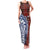 Indigenous Regions of Panama Guna de Wargandí Family Matching Tank Maxi Dress and Hawaiian Shirt with Tribal Pattern and Blue White Nature and People - Wonder Print Shop