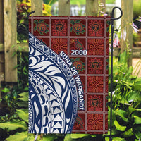 Indigenous Regions of Panama Guna de Wargandí Garden Flag with Tribal Pattern and Blue White Nature and People - Wonder Print Shop