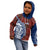 Indigenous Regions of Panama Guna de Wargandí Kid Hoodie with Tribal Pattern and Blue White Nature and People - Wonder Print Shop