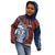 Indigenous Regions of Panama Guna de Wargandí Kid Hoodie with Tribal Pattern and Blue White Nature and People - Wonder Print Shop