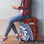 Indigenous Regions of Panama Guna de Wargandí Luggage Cover with Tribal Pattern and Blue White Nature and People - Wonder Print Shop