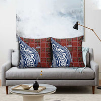 Indigenous Regions of Panama Guna de Wargandí Pillow Cover with Tribal Pattern and Blue White Nature and People - Wonder Print Shop