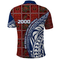 Indigenous Regions of Panama Guna de Wargandí Polo Shirt with Tribal Pattern and Blue White Nature and People - Wonder Print Shop
