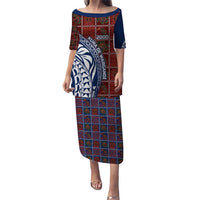 Indigenous Regions of Panama Guna de Wargandí Puletasi with Tribal Pattern and Blue White Nature and People - Wonder Print Shop