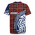 Indigenous Regions of Panama Guna de Wargandí Rugby Jersey with Tribal Pattern and Blue White Nature and People - Wonder Print Shop