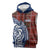 Indigenous Regions of Panama Guna de Wargandí Sleeveless Hoodie with Tribal Pattern and Blue White Nature and People - Wonder Print Shop
