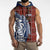 Indigenous Regions of Panama Guna de Wargandí Sleeveless Hoodie with Tribal Pattern and Blue White Nature and People - Wonder Print Shop