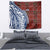 Indigenous Regions of Panama Guna de Wargandí Tapestry with Tribal Pattern and Blue White Nature and People - Wonder Print Shop