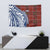 Indigenous Regions of Panama Guna de Wargandí Tapestry with Tribal Pattern and Blue White Nature and People - Wonder Print Shop