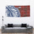 Indigenous Regions of Panama Guna de Wargandí Tapestry with Tribal Pattern and Blue White Nature and People - Wonder Print Shop