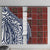 Indigenous Regions of Panama Guna de Wargandí Window Curtain with Tribal Pattern and Blue White Nature and People - Wonder Print Shop