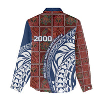 Indigenous Regions of Panama Guna de Wargandí Women Casual Shirt with Tribal Pattern and Blue White Nature and People - Wonder Print Shop