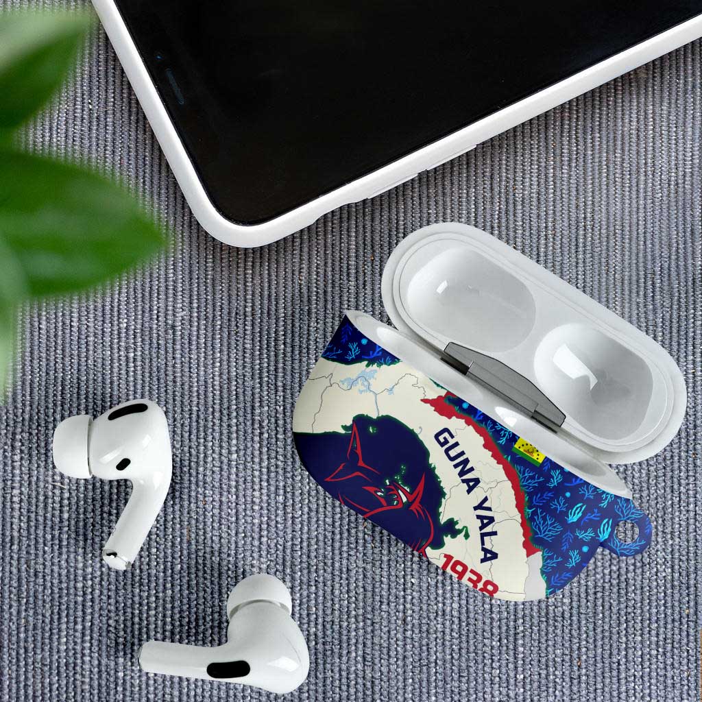 Indigenous Regions of Panama Guna Yala AirPods Case with Regional Map Lobster Graphic and Coral Pattern 1938 - Wonder Print Shop