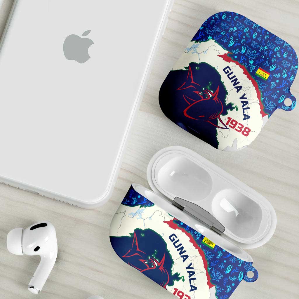 Indigenous Regions of Panama Guna Yala AirPods Case with Regional Map Lobster Graphic and Coral Pattern 1938 - Wonder Print Shop