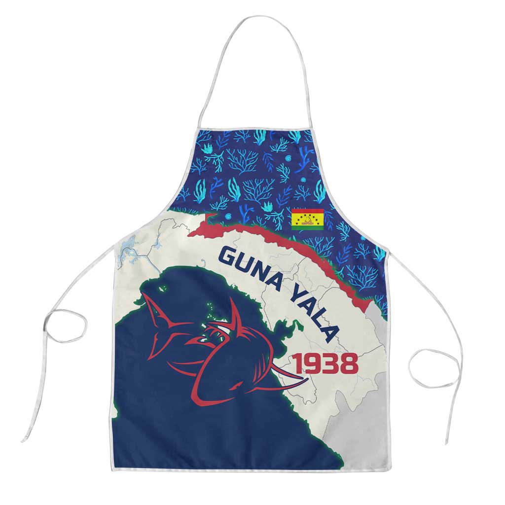 Indigenous Regions of Panama Guna Yala Apron with Regional Map Lobster Graphic and Coral Pattern 1938 - Wonder Print Shop