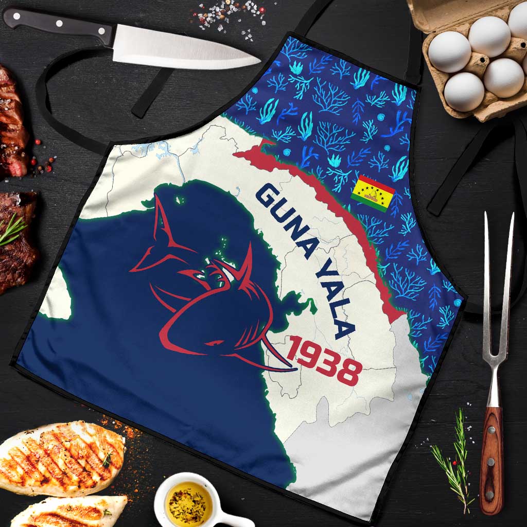 Indigenous Regions of Panama Guna Yala Apron with Regional Map Lobster Graphic and Coral Pattern 1938 - Wonder Print Shop